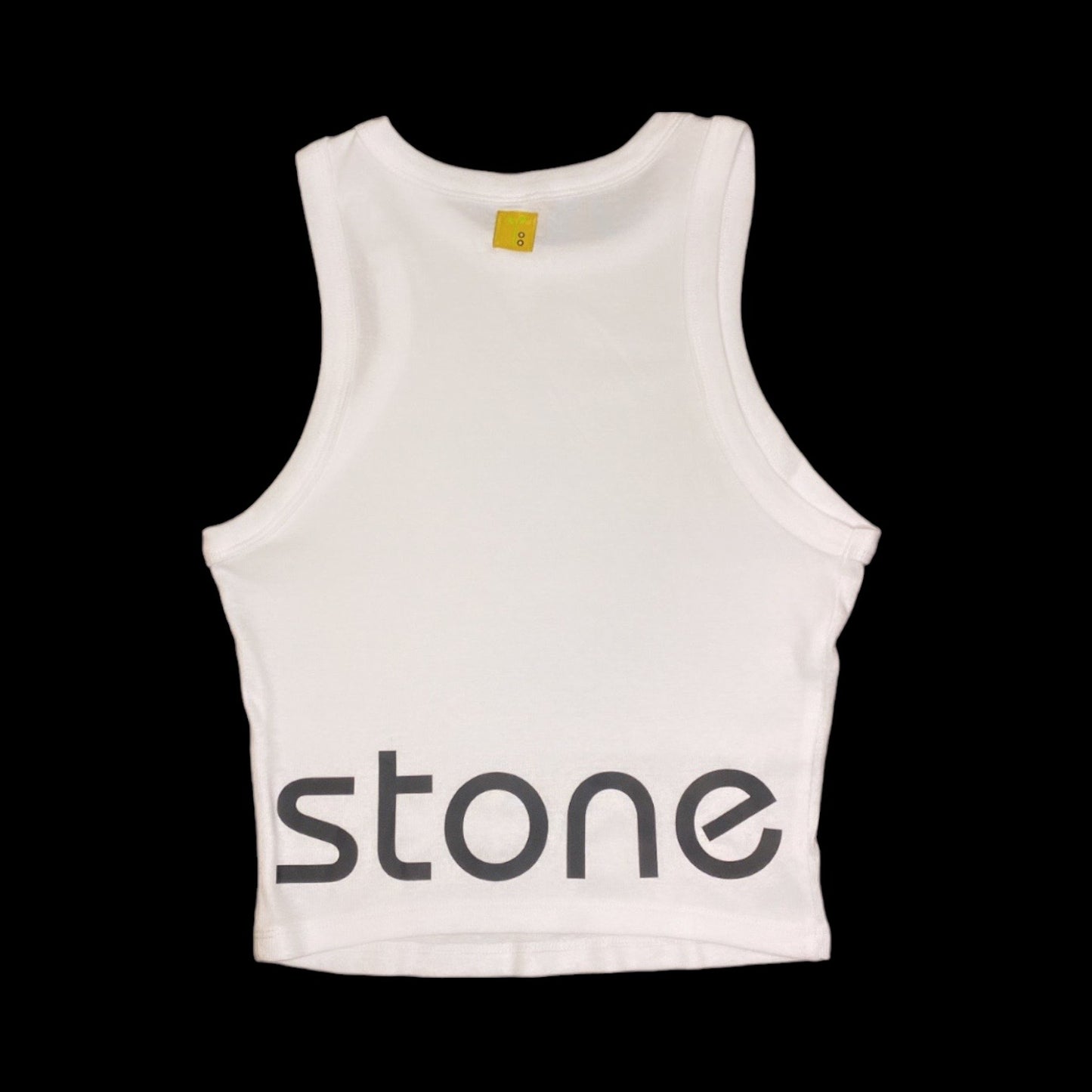 White Ribbed Racerback