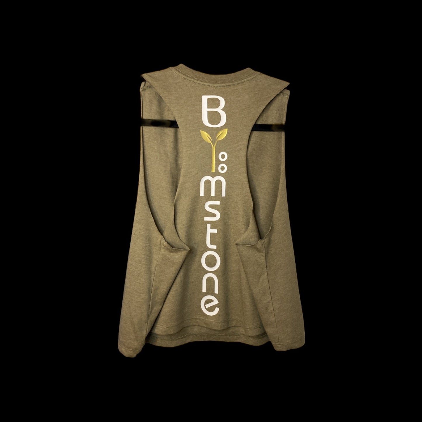 Olive Cropped Racerback